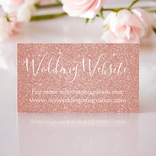 Pink Glitter and Sparkle Simple Business Enclosure Card