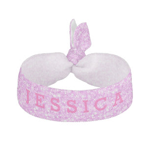 Pink Glitter And Sparkles Print Hair Tie