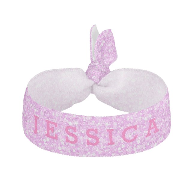 Pink Glitter And Sparkles Print Hair Tie (Front)