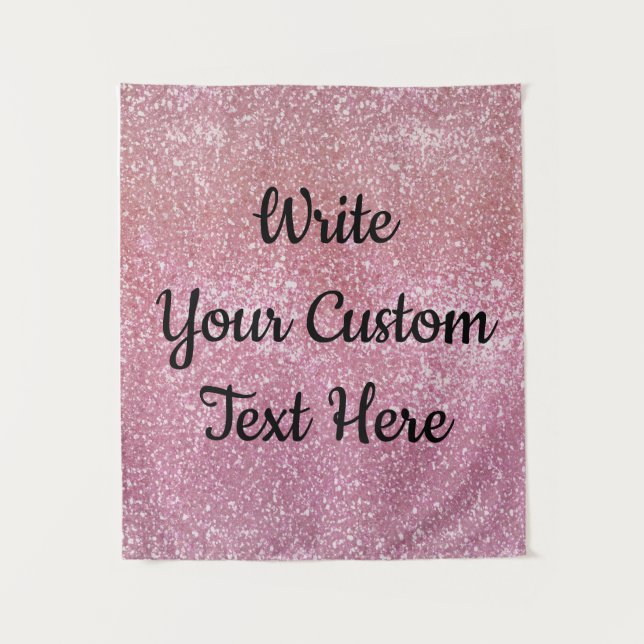 Pink Glitter Anniversary Backdrop Photo Prop Booth (Front)