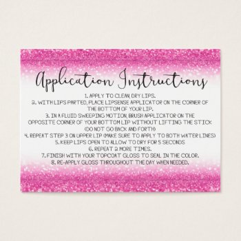 Pink Glitter Application Instructions by TheLipstickLady at Zazzle