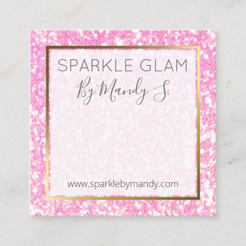 Pink Glitter Artisan Handmade Jewelry Display Card