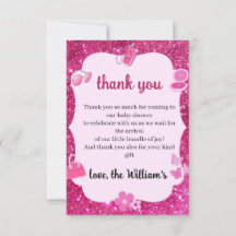 Pink Glitter baby girl shower