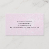 Pink Glitter Beautician Card Monogram (Back)