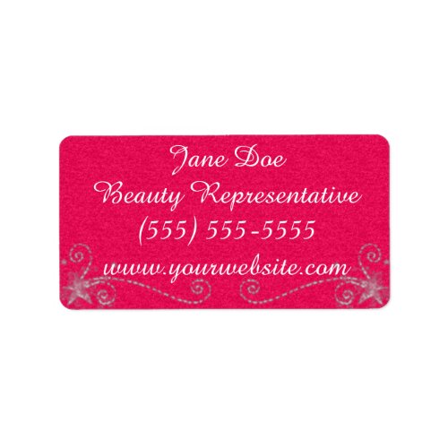 Pink Glitter Beauty Brochure Sticker