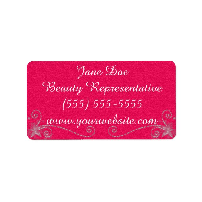 Pink Glitter Beauty Brochure Sticker (Front)