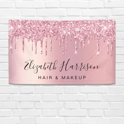 Pink Glitter Beauty Salon Banner