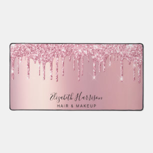Pink Glitter Beauty Services Desk Mat