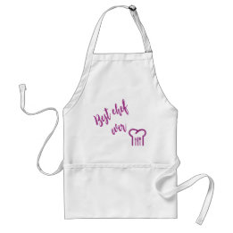 Pink glitter best chef ever fun adult apron