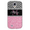 PINK GLITTER BLACK CHEVRON MONOGRAMMED