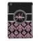 PINK GLITTER BLACK DAMASK YOUR MONOGRAM