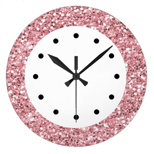 Pink Glitter Bling Clocks