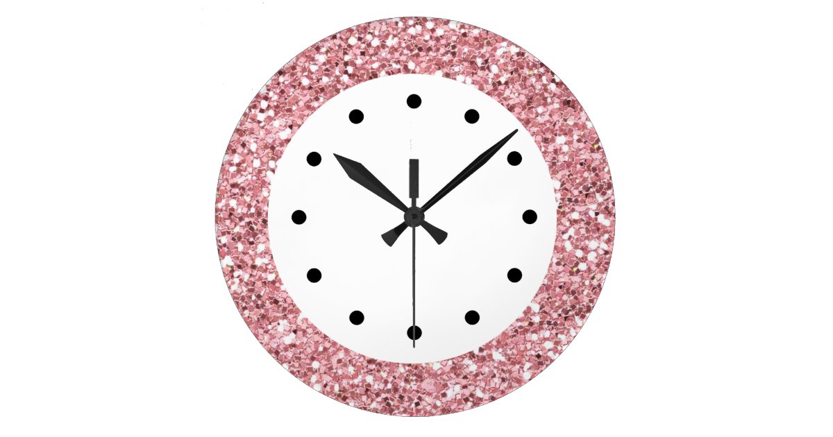 Pink Glitter Bling Clocks