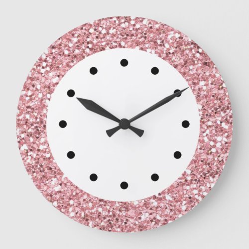 Pink Glitter Bling Clocks