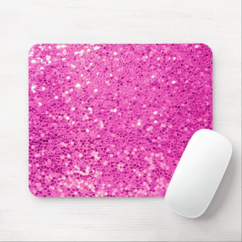 Pink Glitter Bling Mouse Pad