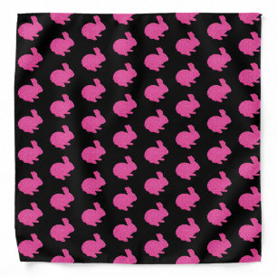 Pink Glitter Bunny Rabbit Bandana