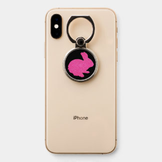 Pink Glitter Bunny Rabbit Phone Ring Stand