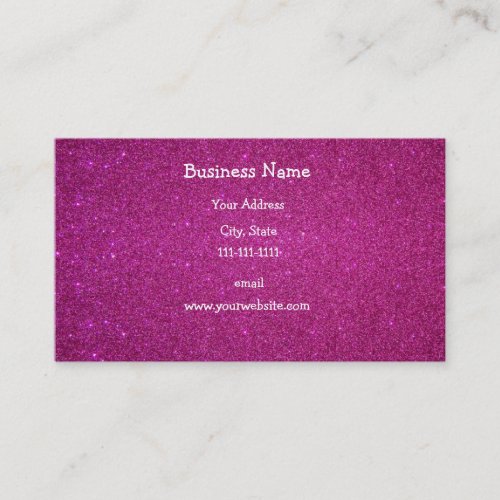 Pink glitter business cards