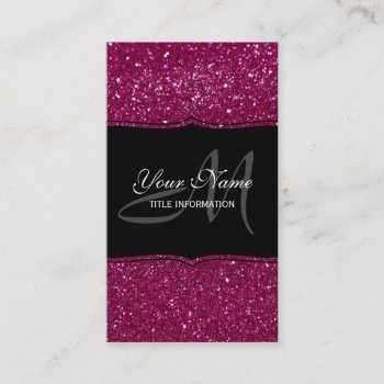 Pink Glitter Business Card by RosaAzulStudio at Zazzle