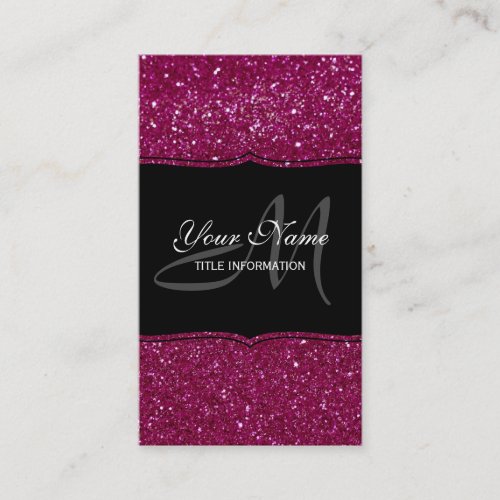 Pink Glitter Business Cards
