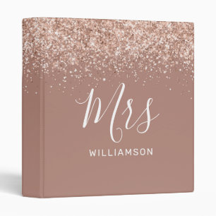 Pink Glitter Calligraphy Teacher's Binder