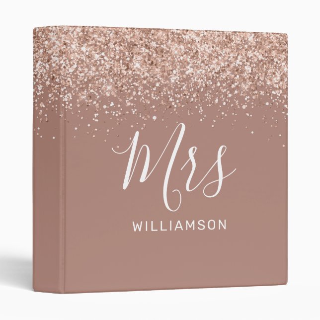 Pink Glitter Calligraphy Teacher's Binder (Front/Spine)