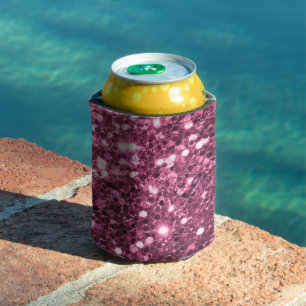Pink Glitter Can Cooler