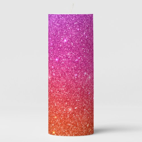 Pink glitter candle holder cases 