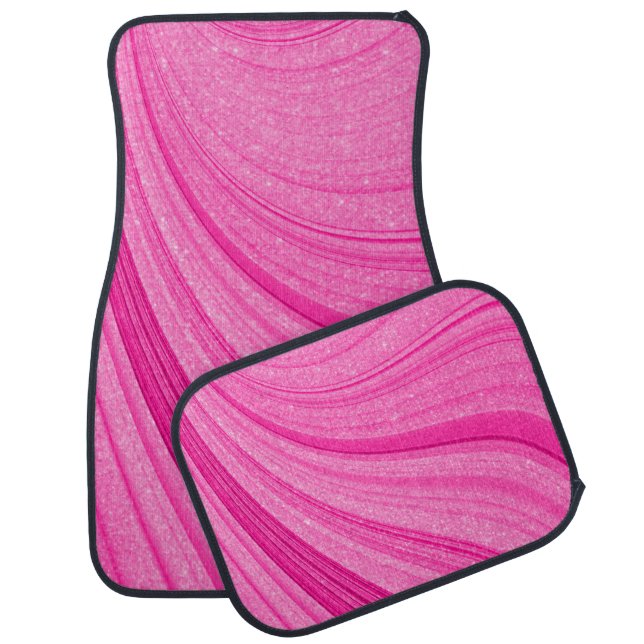 Pink Glitter Car Floor Mat (Set)