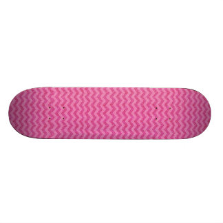 pink glitter chevron zig zag sparkles skateboard deck
