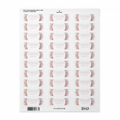 Pink Glitter Circle Label (Full Sheet)