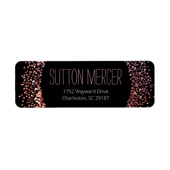 Pink Glitter Circle Label (Front)