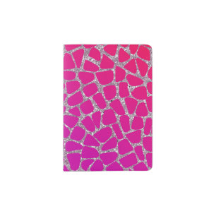 PINK GLITTER COLORFUL PASSPORT HOLDER