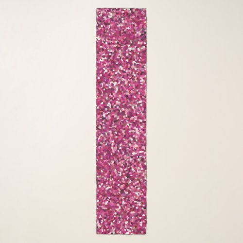 Pink Glitter Confetti  Mosaic_Style Scarf