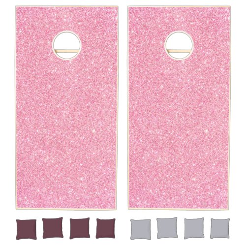 Pink Glitter  Cornhole Set