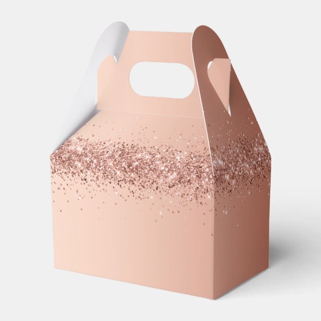 Pink Glitter Create Your Own Favor Box (Front Side)