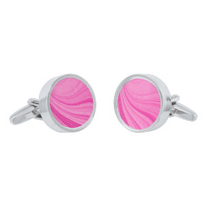Pink Glitter Cufflinks