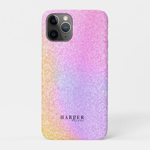  pink Glitter Custom Name Case_Mate iPhone Case
