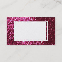 Pink Glitter Customizable Business Card