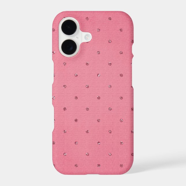 Pink Glitter Dots Case-Mate iPhone Case (Back)