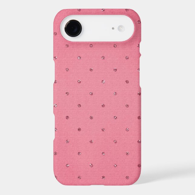 Pink Glitter Dots Case-Mate iPhone Case (Back)