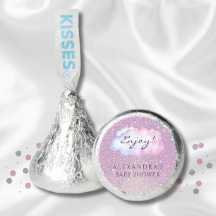 Pink Glitter Dreamy Cloud Baby Shower Favor 