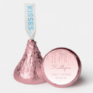 Pink Glitter Drip Sweet 16 Party Hershey®'s Kisses®