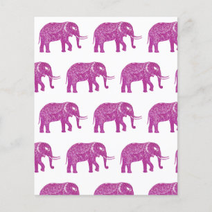 Pink glitter elephants