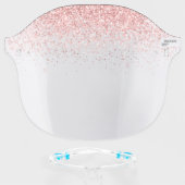 Pink Glitter Face Shield (Front w/Glasses)