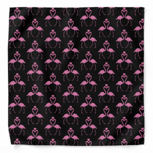 Pink Glitter Flamingo Bandana