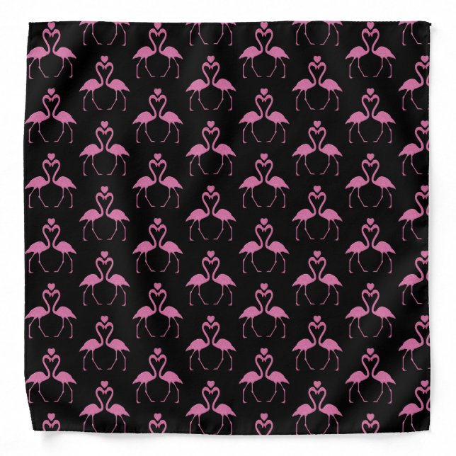 Pink Glitter Flamingo Bandana (Front)