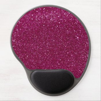 Pink Glitter Gel Mouse Pad by RosaAzulStudio at Zazzle