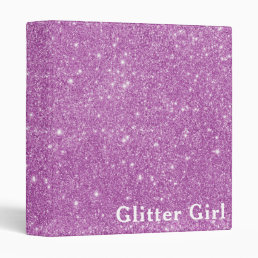 Pink Glitter Girl Show Your Glamours Sparkle Binder