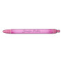 Pink Glitter Girly Shiny Personalized Name Script Black Ink Pen